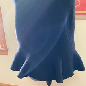 Fit and flare black tape skirt